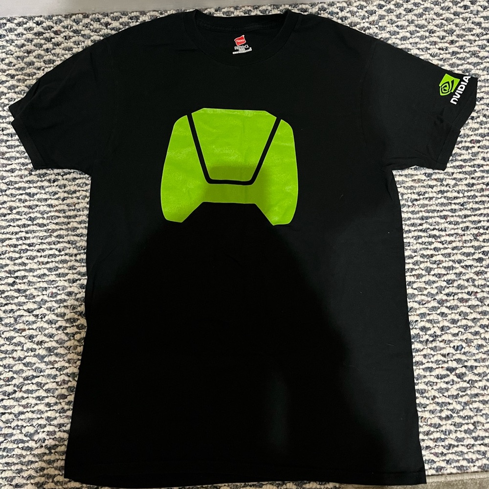 NVIDIA Black Tee with Vibrant Green Emblem
